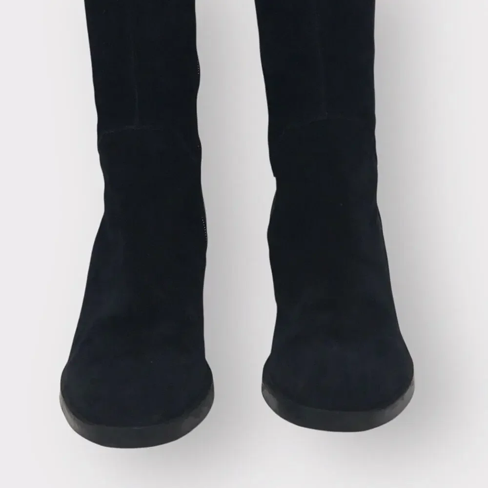Naya Black Suede & Leather Boots Over the Knee Boots 7M